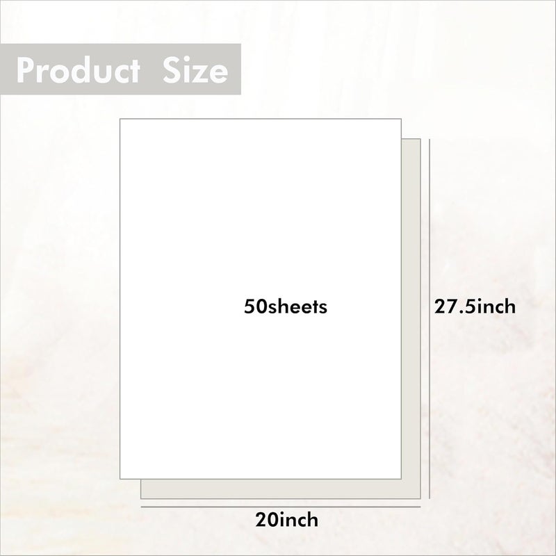 Bobobag 50 Sheets 20''X28'' Full Size White Tissue Paper Bulk for Gift Bags Gift Wrapping Weddings Birthday Showers Arts Craft Party Decoration - Image 2